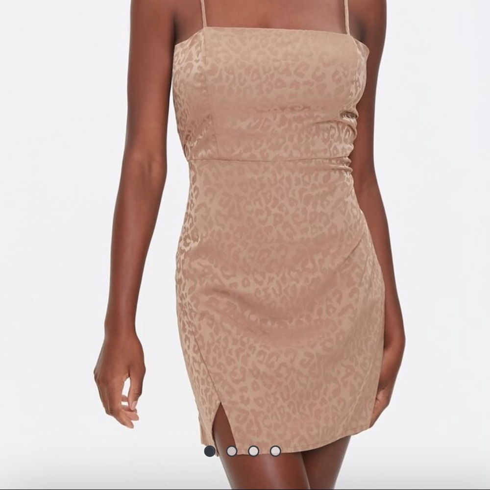 cheetah print silk dress